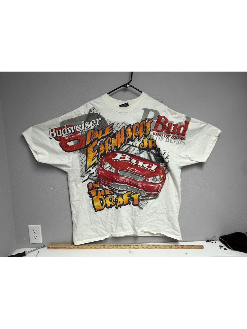 Dale Earnhardt Jr. The THIRST For First White T-shirt XL Vintage Budweiser 2000
